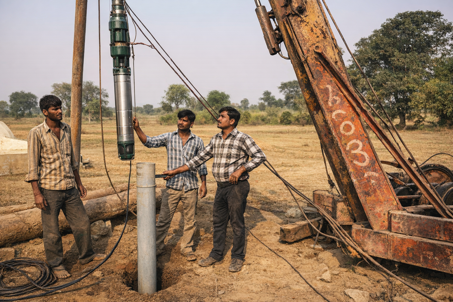 INDUSTRIAL BOREWELL INSTALLATION OF PUMPS