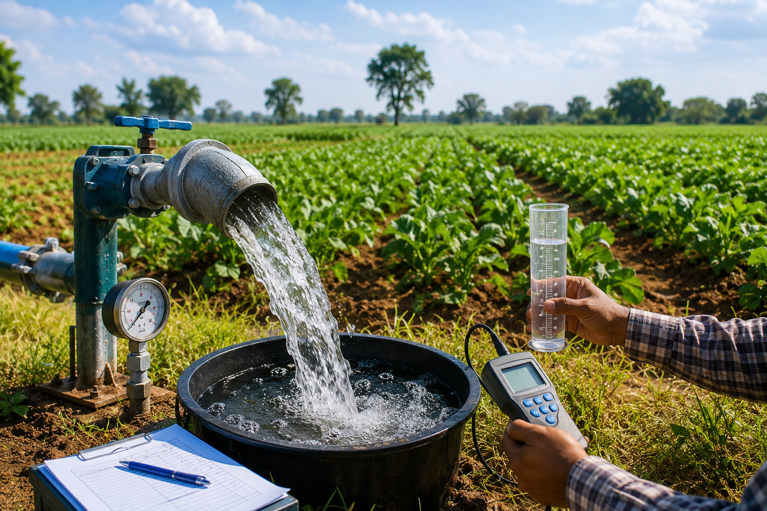 AGRICULTURE USING WATER YIELD TEST